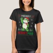 T-shirt Frog Retro Merry Resistmas Funny Litical Ugly Chri (Devant)