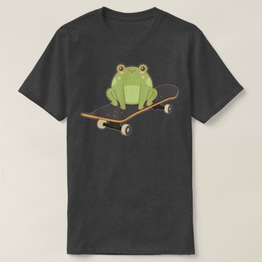 T-shirt Frog Skateboard drôle Kawaii Toad Jouer Japonais (Design devant)
