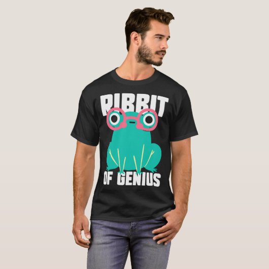 T-shirt Frog Toad  Ribbit of Genius (Devant entier)