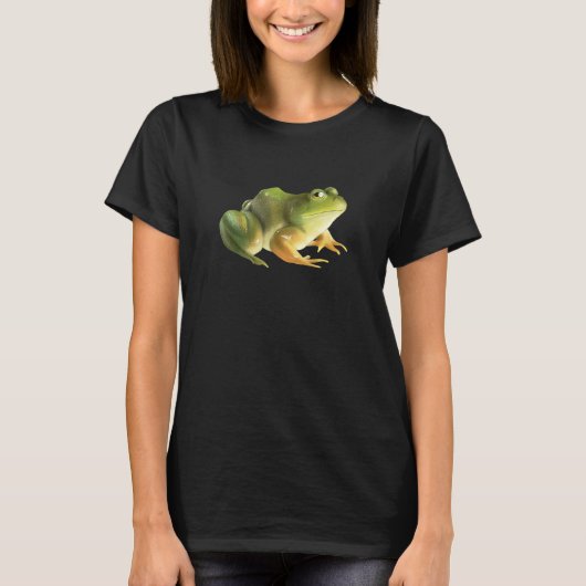 T-shirt Frog Tree Frog Bullfrog Amphibian Realistic Art (Devant)