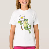 T-shirt Frog with Flower. (Devant)