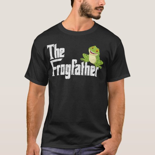 T-shirt Frogfather Frog Père Funny Frog Catcher garçon (Devant)