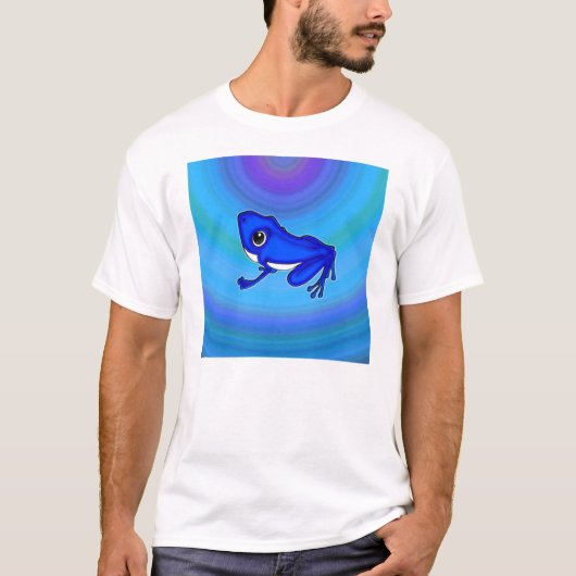 T-shirt Froggy bleu dans l'eau (Devant)