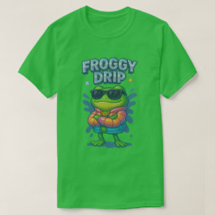 T-shirt Froggy Driving Neon Streetwear Frog Style Chemise