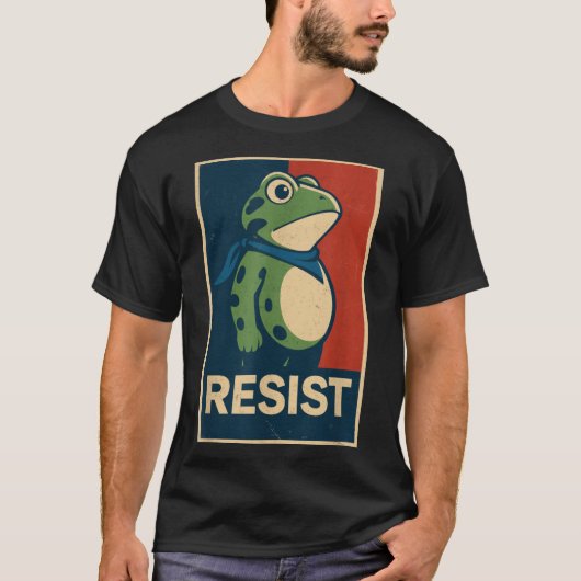 T-shirt Frogs Against Fascism - Portland Frog Protest, fas (Devant)
