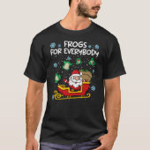 T-shirt Frogs for Everybody Santa Sled Funny Christmas Fro (Devant)