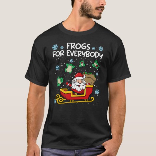 T-shirt Frogs for Everybody Santa Sled Funny Christmas Fro (Devant)