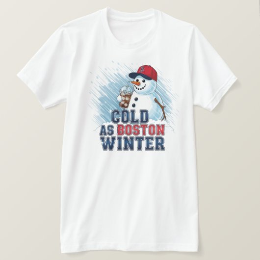 T-shirt Froid comme Boston Winter (Design devant)