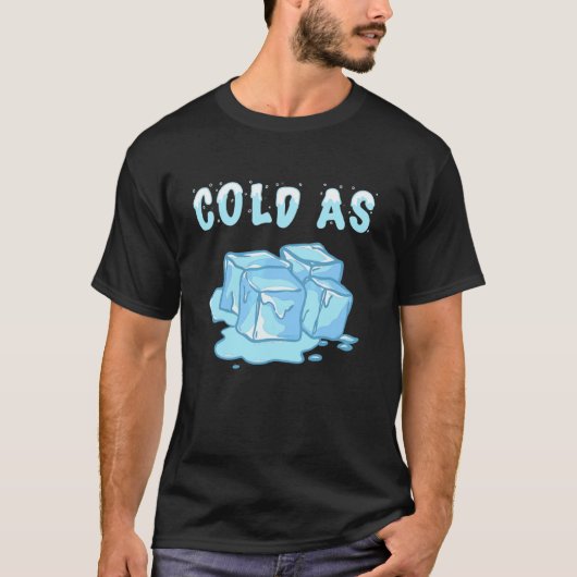 T-shirt Froid Comme Cubes De Glace Snow Cool Snowflakes Ge (Devant)