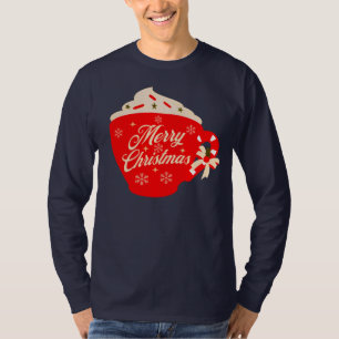 T-shirt Froide de Noël Paillettes Flocons de Neige