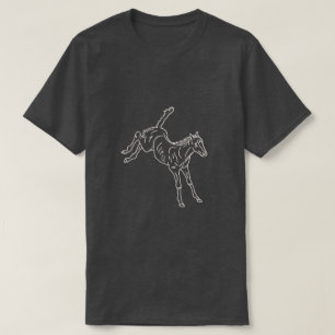 T-shirt Frolicking Horse Foal - ligne transparente.