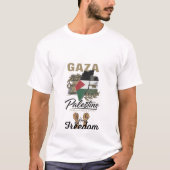 T-shirt From Gaza to the world — strength lives here (Devant)