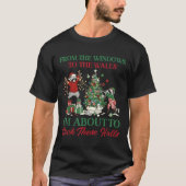 T-shirt From The Windows To Deck These Halls Raccoon Xmas  (Devant)