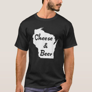 T-shirt Fromage Bière Wisconsin ancienne mode wisco brasse