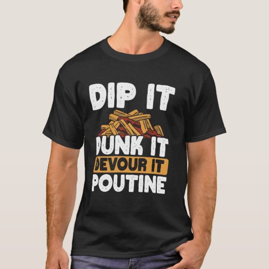 T-shirt Fromage Courges Français Fries Québec Poutine Indu (Devant)