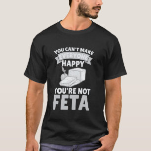 T-shirt Fromage de Feta Drôle Nourriture Végétalienne Grec