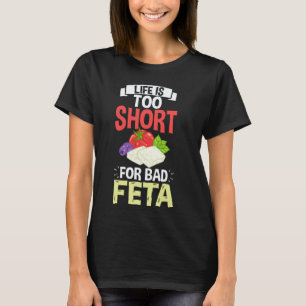 T-shirt Fromage de Feta Drôle Nourriture Végétalienne Grec
