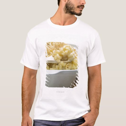 T-shirt Fromage de macaronis dans le plat de cuisson avec (Devant)