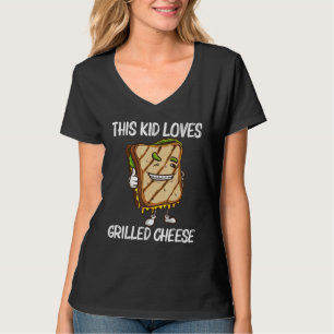 T-shirt Fromage Grillé cool Art Pour Enfants Garçons Sandw