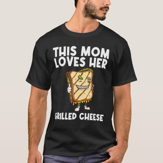 T-shirt Fromage Grillé cool Art Pour Maman Mère Sandwich B (Devant)