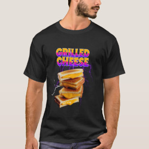 T-shirt Fromage Grillé Mème Bootleg Style Rap 90s Vintage