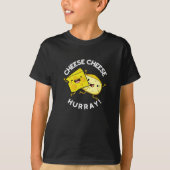 T-shirt Fromage Hurray Funny Cheese Pun Dark BG (Devant)