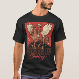 T-shirt Fronce les lèvres Cowboy drôle Saint-Valentin west