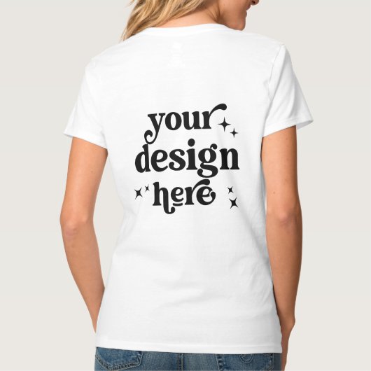 T-shirt Front and Back Design Custom Logo V-Neck (Dos)