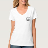 T-shirt Front and Back Design Custom Logo V-Neck (Devant)