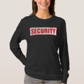 T-shirt Front & Back Print Womens Long Sleeve Security (Devant)