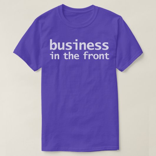 T-shirt FRONT et BACK Mullet Business dans la partie avant (Design devant)