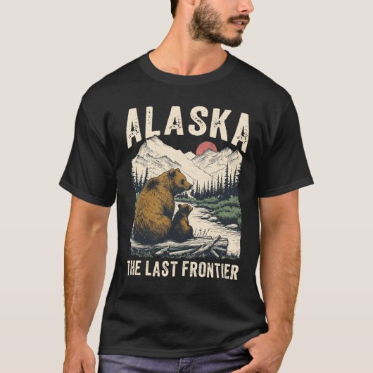 T-shirt Frontière colorée Alaska Grizzly Tee (Devant)