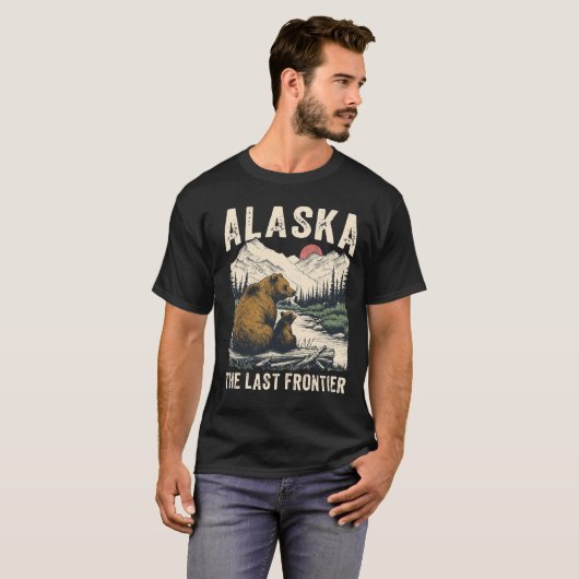 T-shirt Frontière colorée Alaska Grizzly Tee (Devant entier)