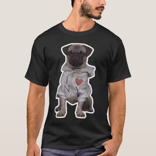 T-shirt Frontière de Frank le Pug (Devant)
