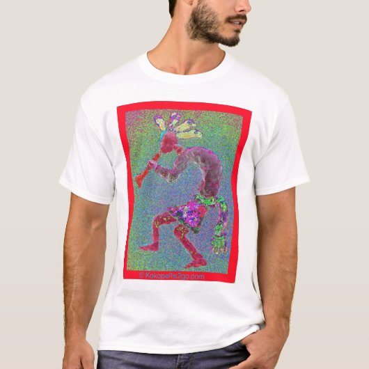 T-SHIRT FRONTIÈRE ROUGE ROUGE MYSTIQUE DE KOKOPELLI (Devant)