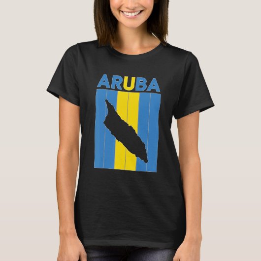 T-shirt Frontières du pays d'Aruba (Devant)