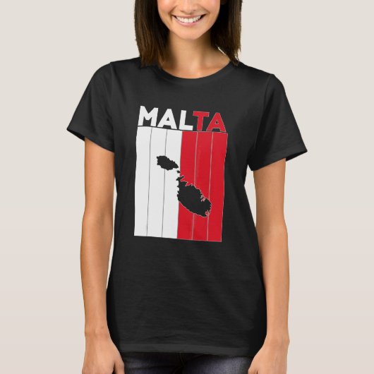 T-shirt Frontières du pays de Malte (Devant)