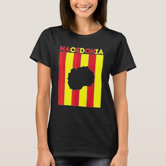 T-shirt Frontières du pays Macédoine (Devant)