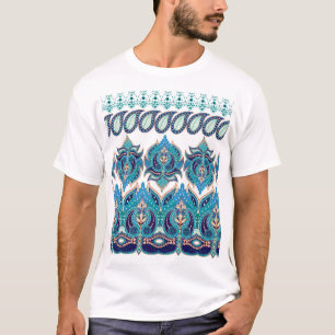 T-shirt Frontières florales ornées : Conception de Paisley