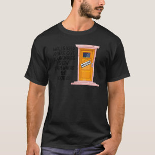 T-shirt Frontières Murs Garder les gens hors limites Montr