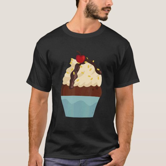 T-shirt Frosting Baking Cupcake For Dessert  Pastry Chef B (Devant)