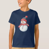 T-shirt "Frosty Fun : Père Noël Snowman Tee" (Devant)