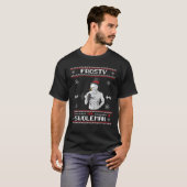 T-shirt Frosty The Swoleman Ugly Christmas Sweater Funny S (Devant entier)