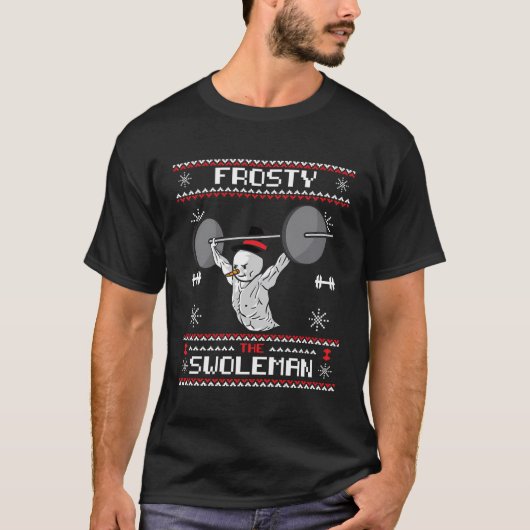 T-shirt Frosty The Swoleman Ugly Christmas Sweater Funny S (Devant)