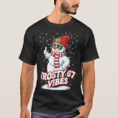 T-shirt Frosty Vibes 67 Snowman For Winter - Six Seven Mem (Devant)