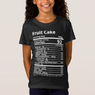 T-Shirt Fruit Cake Nutrition Faits Alimentation Thanksgivi