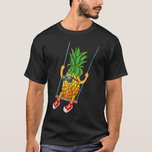 T-shirt Fruit d'ananas à balancer drôle Animé Cu (Devant)