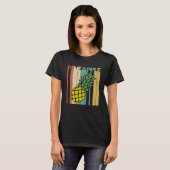 T-shirt Fruit d'ananas mignon de style vintage (Devant entier)
