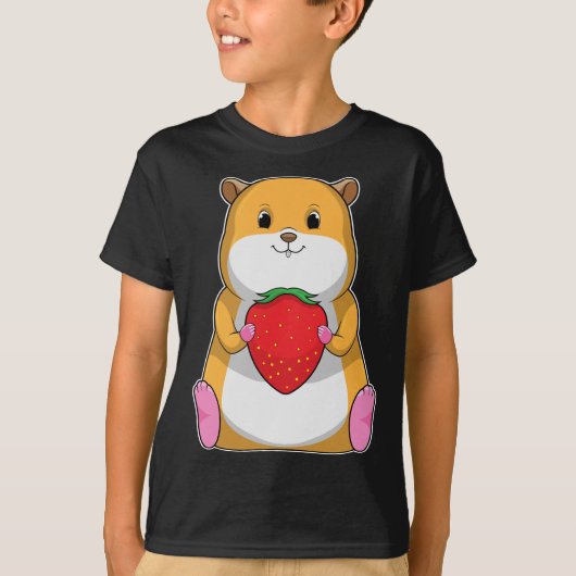 T-shirt Fruit de fraise à l'hamster (Devant)