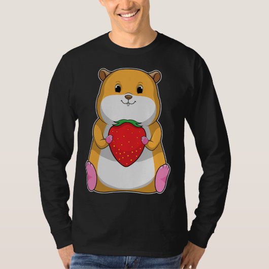 T-shirt Fruit de fraise à l'hamster (Devant)